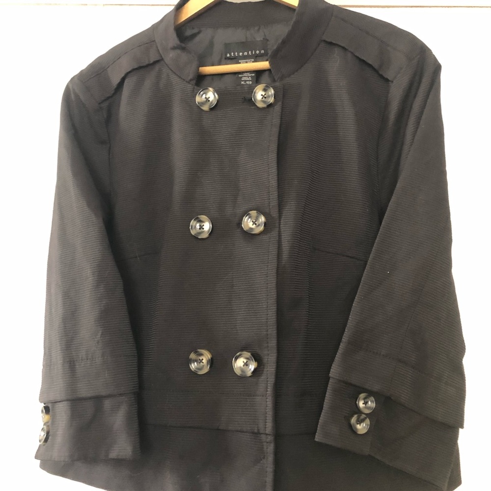 Black Double-breasted Pea Coat